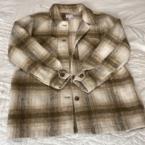 Tan Buffalo plaid flannel